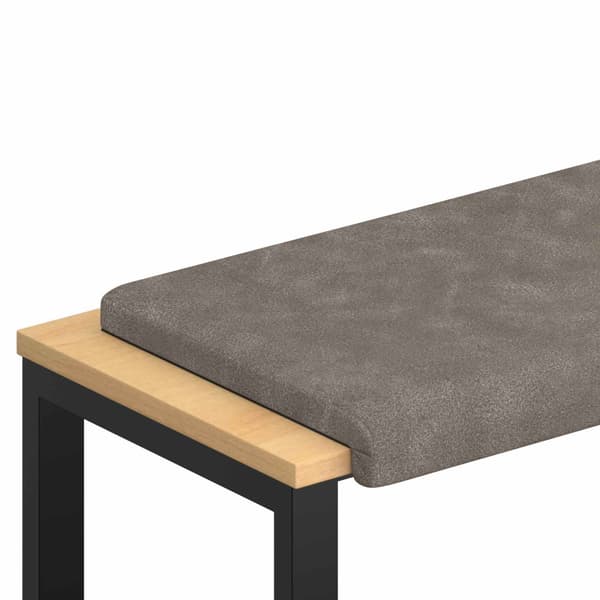 Bänk kudde Konstläder Grå Djup 35 cm