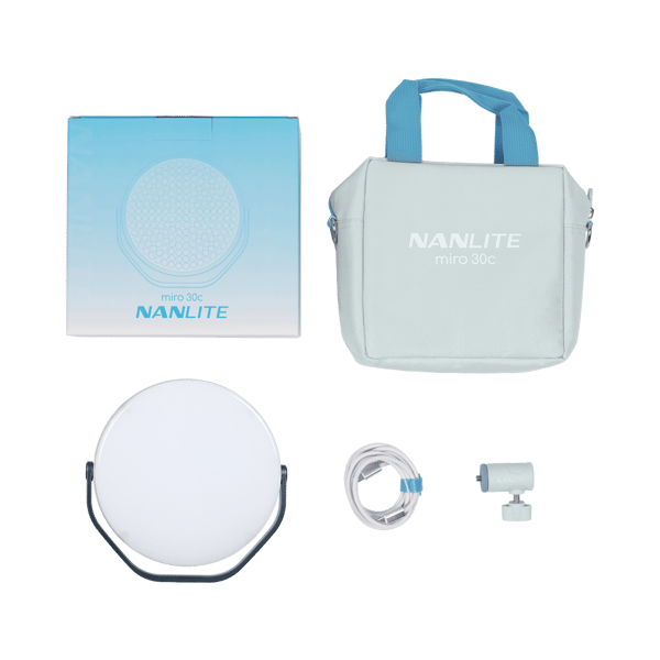 Nanlite Miro 30c LED Full-color Round Panel Light  (Midnight Blue)