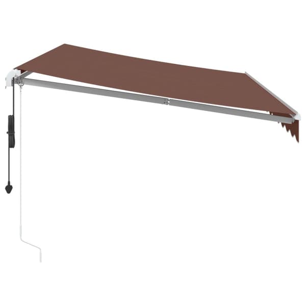 Markis automatiskt infällbar brun 350x250 cm