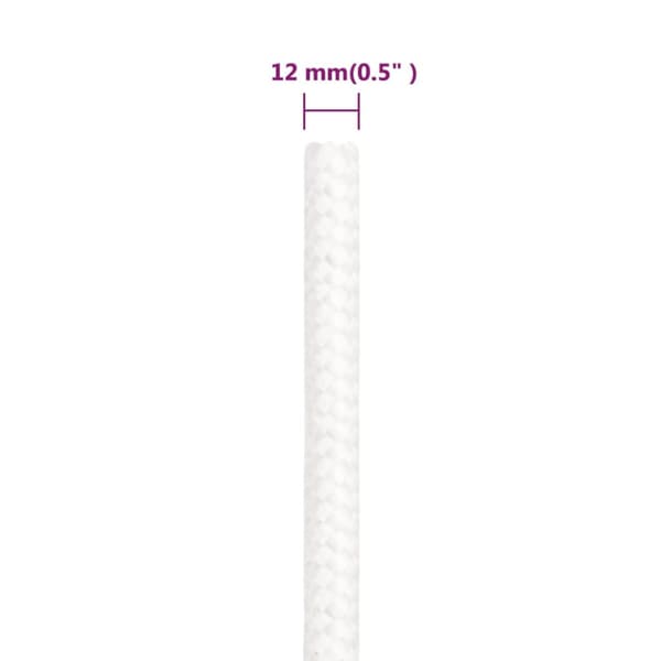 Båtlina helvit 12 mm 100 m polypropylen