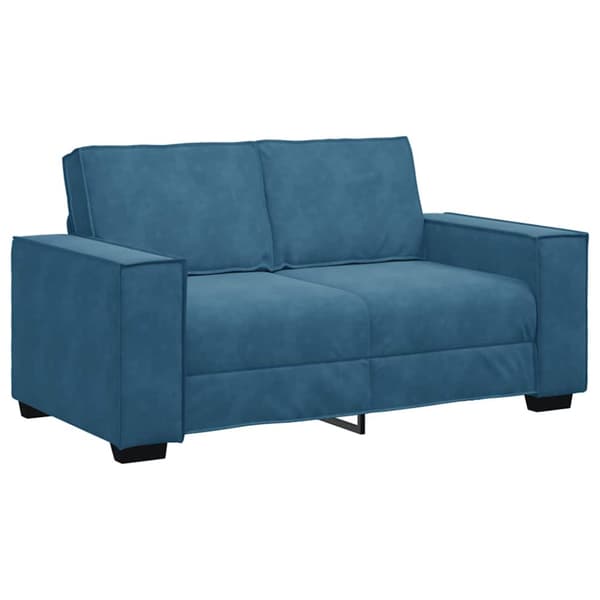 2-sitssoffa blå 160x78x84 cm sammet