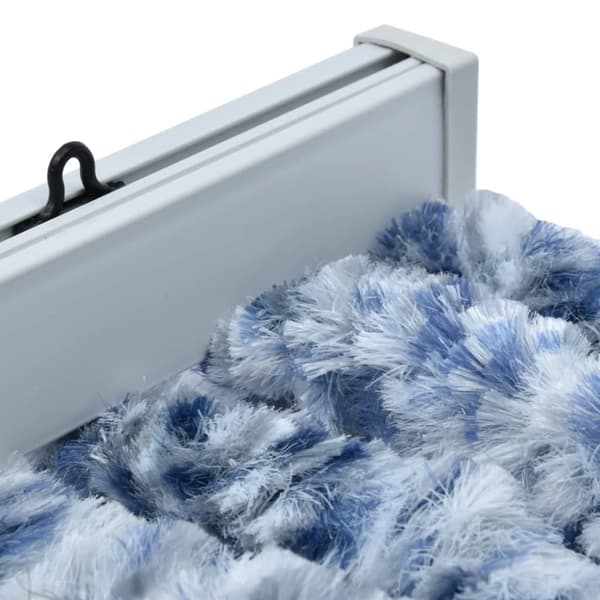 Insektsdraperi blå och vit 90x200 cm chenille