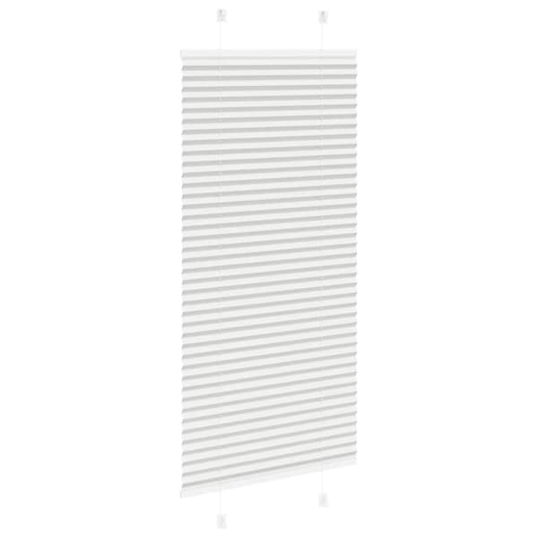 Plisserad persienn ljusgrå 65x100cm tyg bredd 64,4cm polyester
