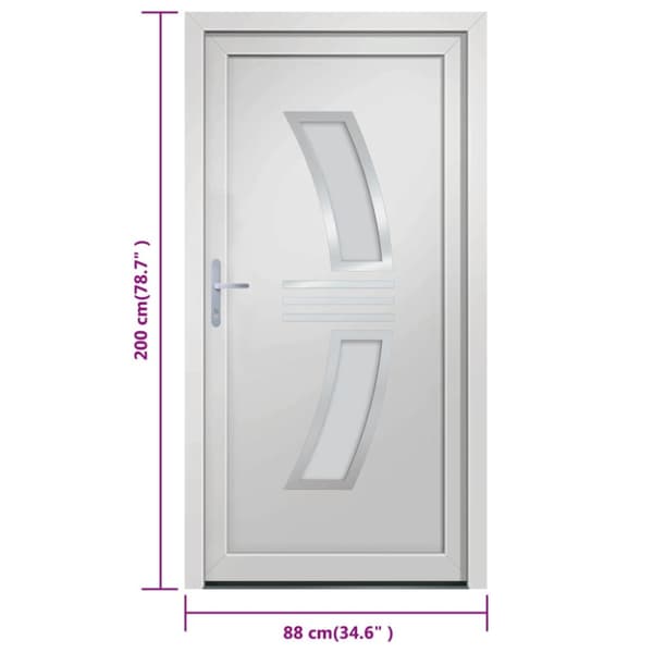 Ytterdörr vit 88x200 cm PVC