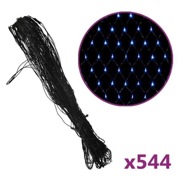 Ljusnät blå 4x4 m 544 LED inne/ute