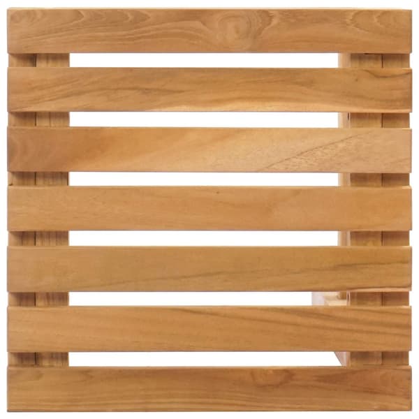 Barpall 2 pcs Brun Massivt teakträ