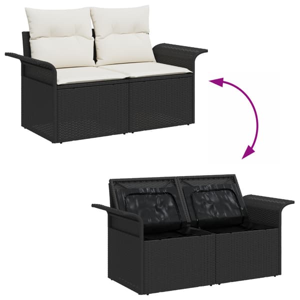 Trädgårdsoffset 8 st Poly rattan