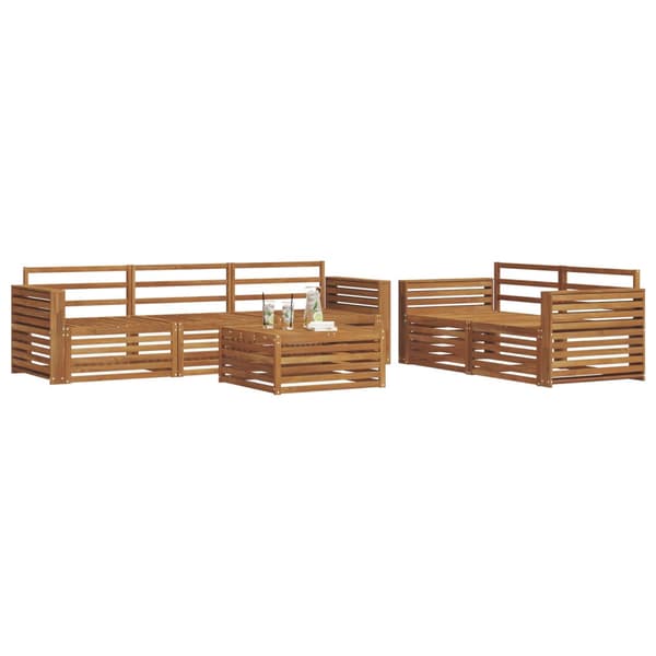 Utomhussoffset 6 pcs Naturfärg