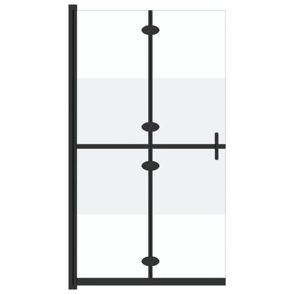 Vikbar duschvägg med halvfrostat ESG-glas 70x190 cm