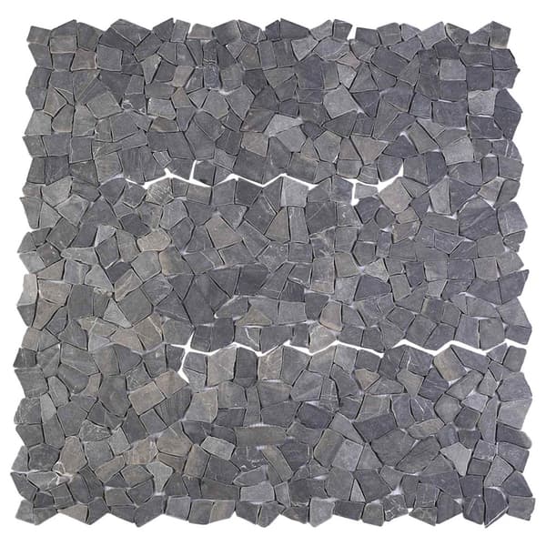 Mosaikplattor Mörkgrå 30 x 30 cm Marmor