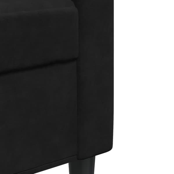 Soffa 2-sits svart 140 cm sammet