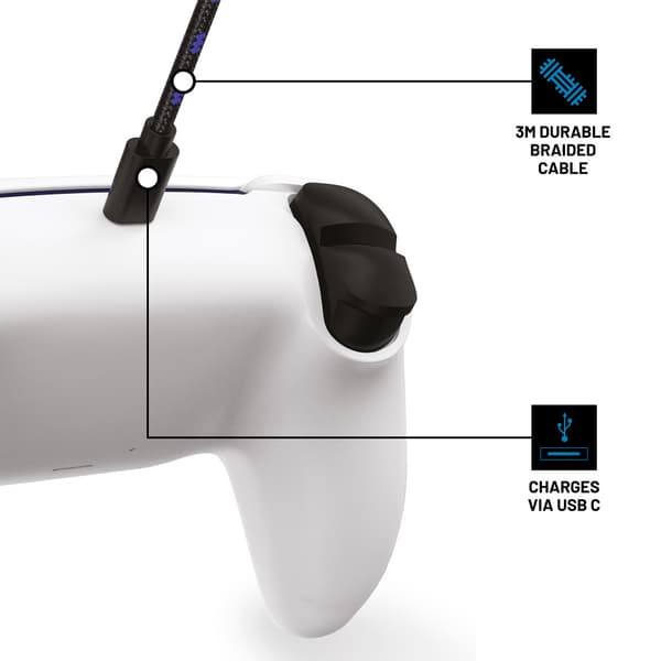 Stealth SP-C10 V 3m Twin Play & Charge Cables for PS5