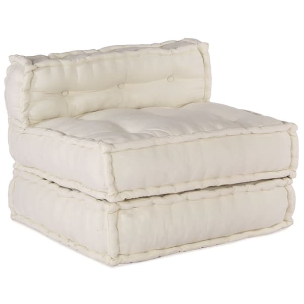 Modulsofa enhet 4 pcs Gräddvit Tyg