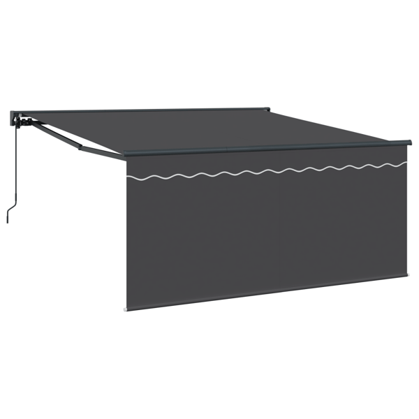 Utfällbar markis Antracit 300 x 250 cm Polyester och aluminium