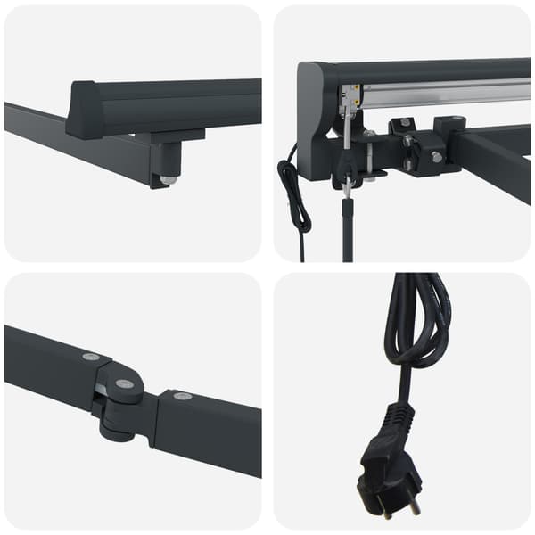 Markisram Justerbar Antracit 4 × 3 m Stål