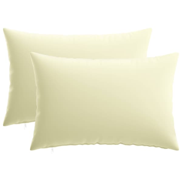 Kuddöverdrag 2 st HEERLEN Gräddvit 40 x 60 cm Polyester