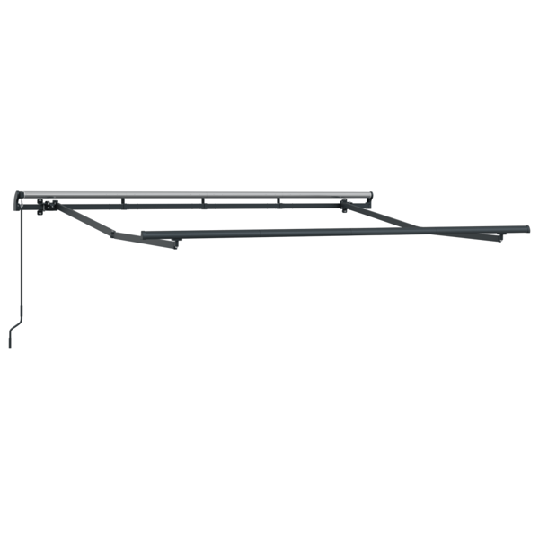 Utfällbar markis Vit 350 x 200 cm tyg