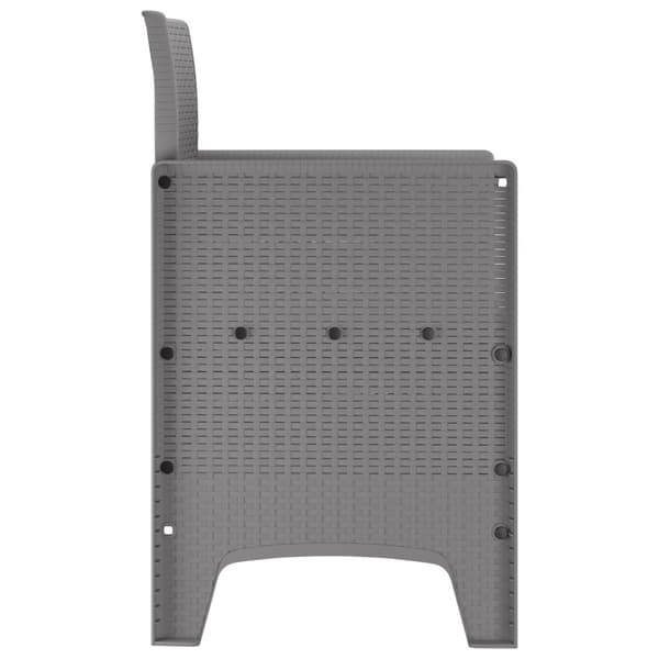 Trädgård Stol 2 pcs Ljusgrå 53 x 49 x 85 cm Polypropylen