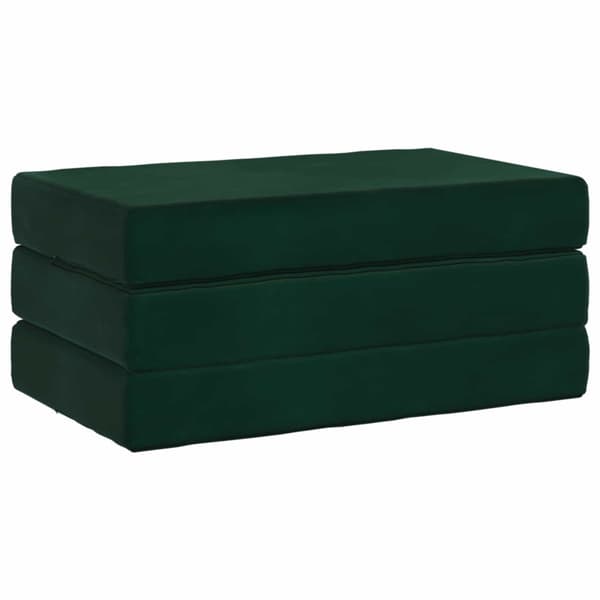 Fällbar Soffbed 80 x 67 x 45 cm Mörkgrön
