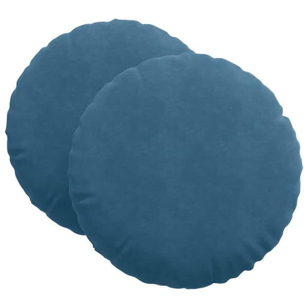 Sittkuddar 2 pcs Blå Ø60 x 21 cm Sammet