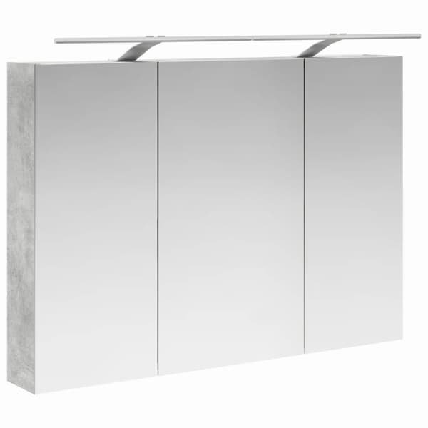 Badrumsskåpsset 4 pcs Betonggrå Konstruerat trä