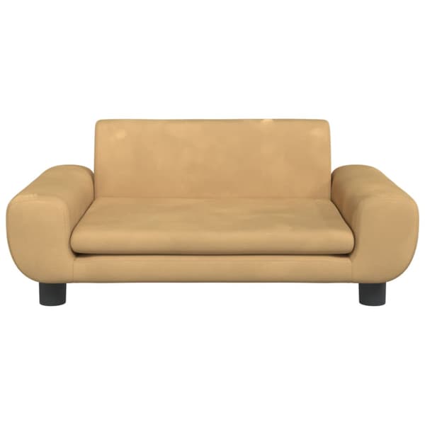 Barnsoffa brun 70x45x33 cm sammet