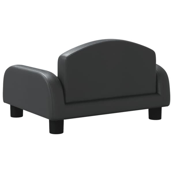 Barnsoffa svart 50x40x30 cm konstläder