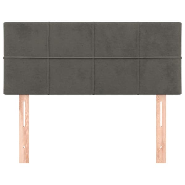 Sänggavel mörkgrå 80x5x78/88 cm sammet