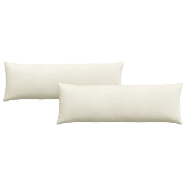Sofakuddar 2 pcs Kräm 120 x 40 cm Kordread tyg