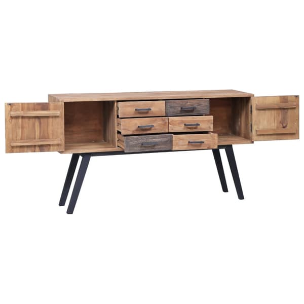 Sidoskåp 110x30x75 cm massiv teak