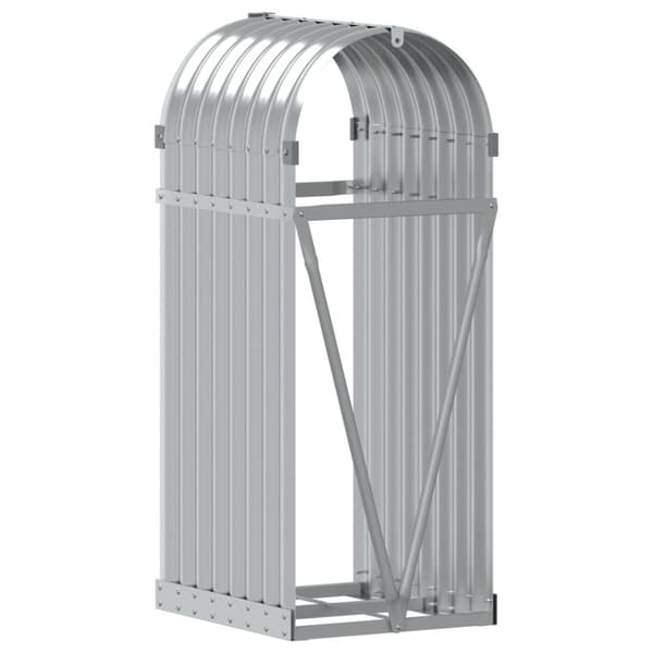 Vedställ silver 40x45x100 cm galvaniserat stål