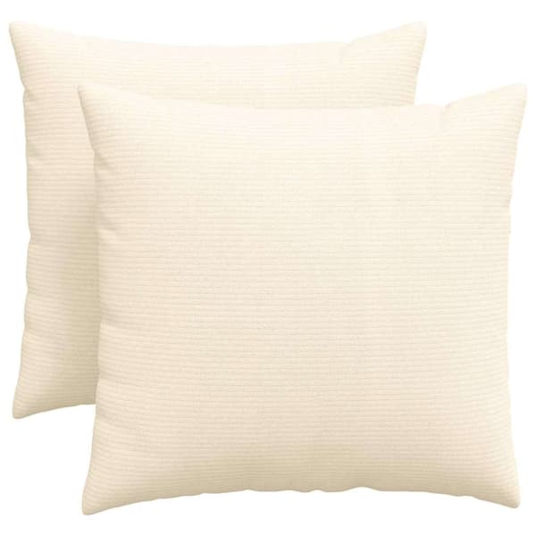 Sofakuddar 2 pcs Kräm 50 x 50 cm Kordread tyg