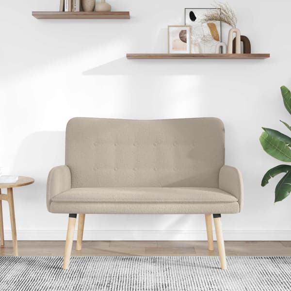 2-sits soffa Ljusgrå 115 x 61 x 87 cm Bouclé