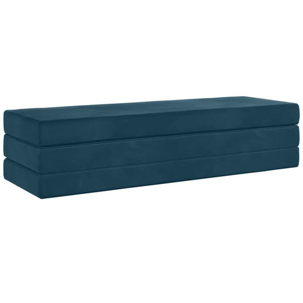 Fällbar Soffbed 200 x 67 x 45 cm Blå