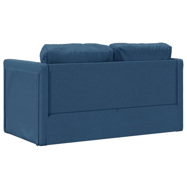 Golvbäddsoffa 2-i-1 blå 112x174x55 cm tyg