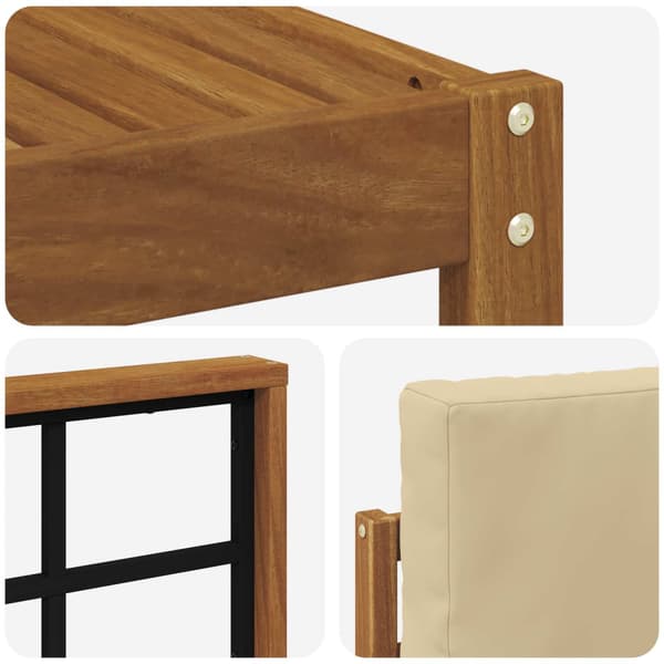 Utomhussoffset 10 st Naturlig och Beige