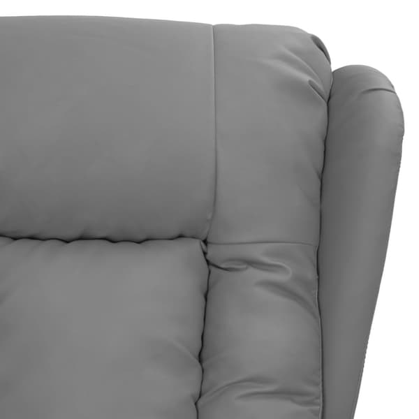 Reclinerfåtölj grå konstläder