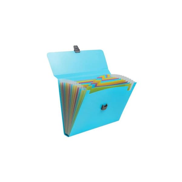 Sorteringsmapp EXACOMPTA 13-flik cyan