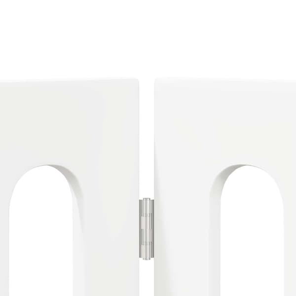Fällbar husdjursgrind 2 pcs Vit 100,5 x 38 x 70 cm
