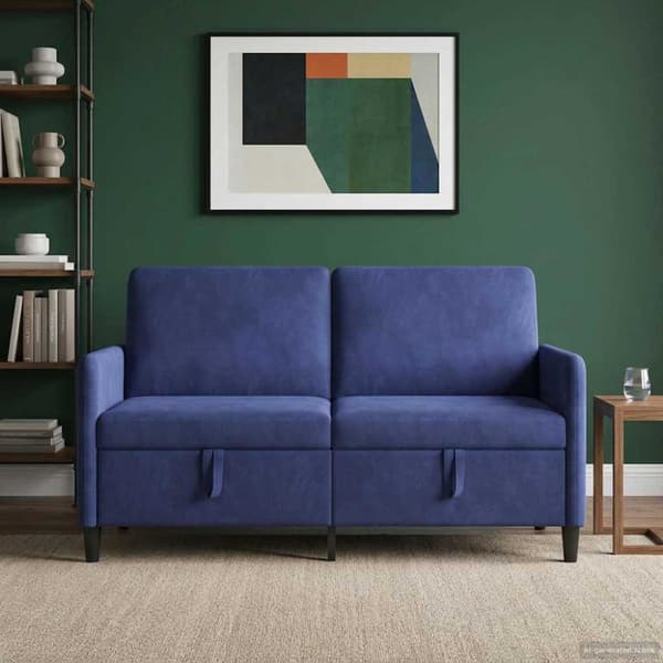 Soffa med förvaring Polisblå 152 x 78 x 87 cm Polyester