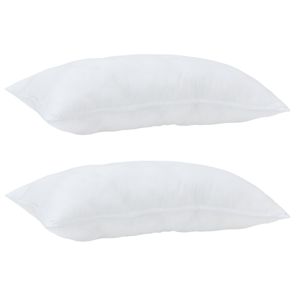 Kudde med kudde 2 pcs Vit 80 x 40 x 20 cm Bomull och Polyester