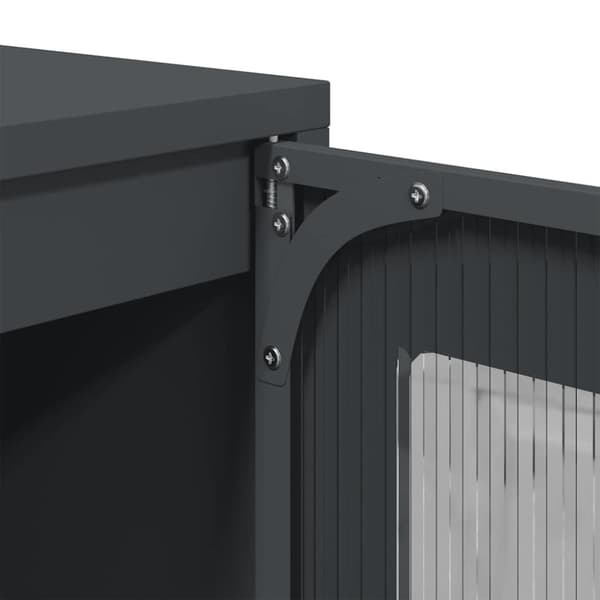 Highboard antracit 68x39x107 cm stål