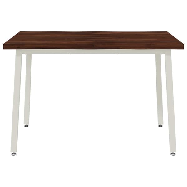 90 x 55 x 75 cm Massivt Akaciaträ Mörkbrun och Vit Rektangulär