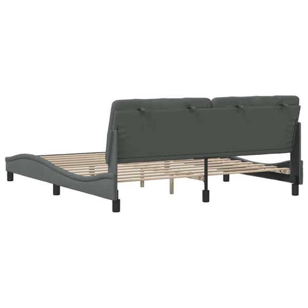 Bed Frame without Mattress Dark Grey 180x200 cm Fabric