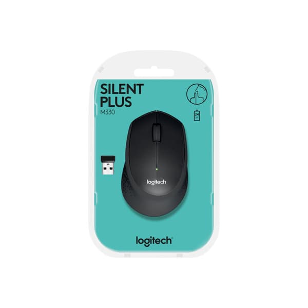 Logitech M330 SILENT PLUS - mus - 2.4 GHz - svart