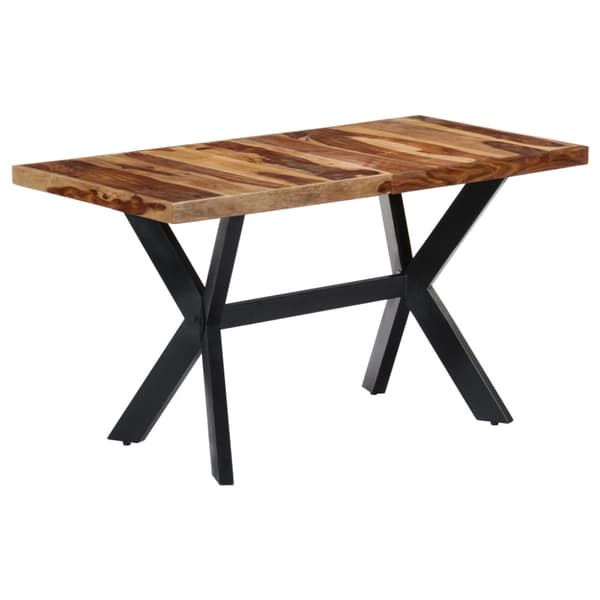 Matbord 140x70x75 cm massivt sheshamträ