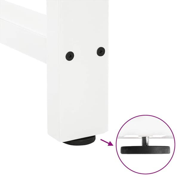 Barbordsben vita 2 st 40x(90-91) cm stål