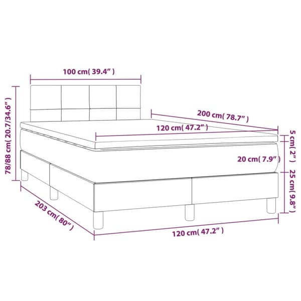 Ramsäng med madrass rosa 120x200 cm sammet