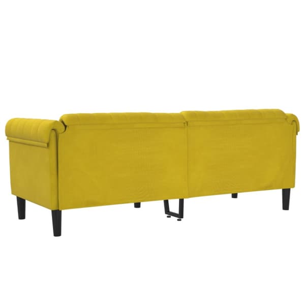 Soffa 3-sits gul sammet
