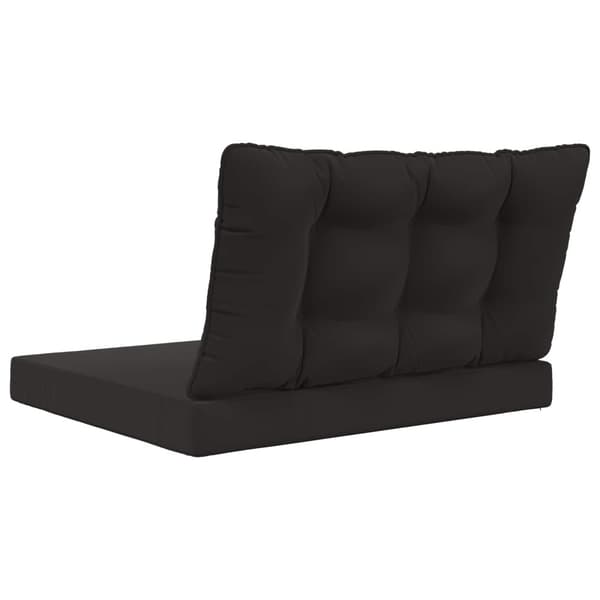 Utomhus Soffa Kudde 2 pcs Svart Polyester